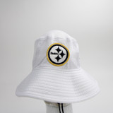 Pittsburgh Steelers New Era Bucket Hat Unisex White Used LG/XL-HATS-012448