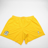 Green Bay Packers Nike NFL On Field Dri-Fit Athletic Shorts Men's Yellow Used 3XL-SHOR-028695