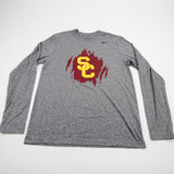 USC Trojans Nike Dri-Fit Long Sleeve Shirt Men's Gray/Heather Used M-TOPS-132796