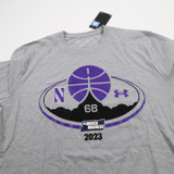 Northwestern Wildcats Under Armour Short Sleeve Shirt Men's Gray New M-TOPS-133522