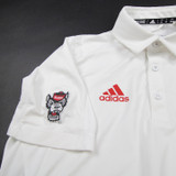 NC State Wolfpack adidas Polo Men's White Used XS-TOPS-133533