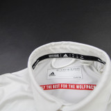 NC State Wolfpack adidas Polo Men's White Used XS-TOPS-133533