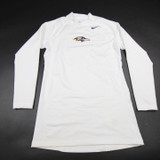 Baltimore Ravens Nike NFL On Field Long Sleeve Shirt Men's White Used-TOPS-133379