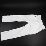 Miami Hurricanes adidas Baseball Pants Men's White/Green Used-PNTS-027761