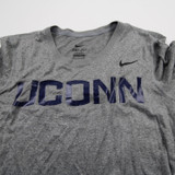UConn Huskies Nike Dri-Fit Long Sleeve Shirt Women's Gray/Heather New-TOPS-133980