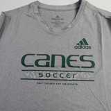 Miami Hurricanes adidas Creator Short Sleeve Shirt Women's Gray New-TOPS-134643