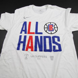 Los Angeles Clippers Nike NBA Authentics Dri-Fit Short Sleeve Shirt Men's Used White S-TOPS-133721
