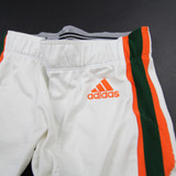 Miami Hurricanes adidas Football Pants Men's White/Dark Green Used L-PNTS-027640