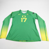 Oregon Ducks Nike Game Jersey - Volleyball Women's Green/Yellow Used-JRSY-008061