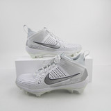 Nike Force Savage Football Cleat Men's White/Silver Used 14-CLEA-012366