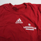 Louisville Cardinals adidas Short Sleeve Shirt Men's Red Used S-TOPS-137835