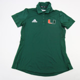 Miami Hurricanes adidas Aeroready Polo Women's Dark Green New S-TOPS-137958