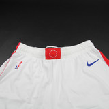Philadelphia 76ers Nike NBA Authentics Game Shorts Men's White/Red New-SHOR-029510