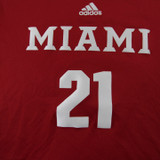 Miami RedHawks adidas Game Jersey - Soccer Women's Red/White Used-JRSY-008119