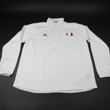 Miami Hurricanes adidas Pullover Men's White Used XL-TOPS-138671