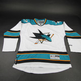 San Jose Sharks Reebok Game Jersey - Hockey Men's White/Teal New S-JRSY-008195