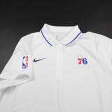Philadelphia 76ers Nike NBA Authentics Dri-Fit Polo Women's White New-TOPS-139754