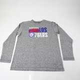 Philadelphia 76ers Fanatics Long Sleeve Shirt Men's Gray/Heather New-TOPS-140533