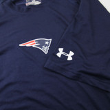 New England Patriots NFL Combine Authentic Button-Up Men's Navy Used L-TOPS-141350