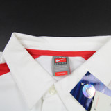 Ohio State Buckeyes Nike Team Polo Men's White/Red Used 2XL-TOPS-140493
