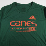 Miami Hurricanes adidas Aeroready Short Sleeve Shirt Women's Green New-TOPS-142377