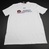 Auburn Tigers Under Armour Short Sleeve Shirt Men's White New L-TOPS-142367