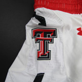 Texas Tech Red Raiders Under Armour Game Shorts Women's White/Red Used L-SHOR-031232