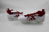 adidas adizero Football Cleat Men's White/Red New without Box-CLEA-013222