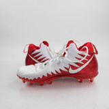 Nike Alpha Menace Football Cleat Men's White Used Multiple Sizes CLEA-013359