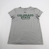 CSU Rams Under Armour Short Sleeve Shirt Women's Gray Used Multiple Sizes TOPS-144480