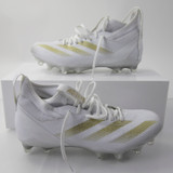 adidas adizero Football Cleat Men's White Used Multiple Sizes CLEA-013439
