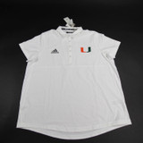 Miami Hurricanes adidas Polo Women's White New with Tags Multiple Sizes TOPS-144658