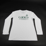 Miami Hurricanes adidas Creator Long Sleeve Shirt Women's White Used M-TOPS-144712