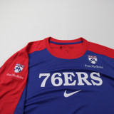 Philadelphia 76ers Nike NBA Authentics Dri-Fit Short Sleeve Shirt Men's New Blue/Red-TOPS-144854