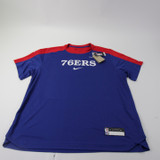 Philadelphia 76ers Nike NBA Authentics Dri-Fit Short Sleeve Shirt Men's New Blue-TOPS-144924