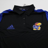Kansas Jayhawks adidas Primeblue Polo Women's Black New with Tags L TOPS-144250