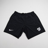 Washington Nationals Nike MLB Authentic Athletic Shorts Men's Navy Used-SHOR-031585