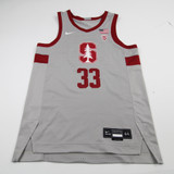 Stanford Cardinal Nike Elite Game Jersey - Basketball Men's Gray Used 44-JRSY-008529