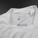 adidas Techfit Compression Top Men's White Used 2XL-TOPS-145647