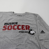 NIU Huskies adidas Short Sleeve Shirt Men's Gray New L-TOPS-145636