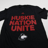 NIU Huskies adidas Short Sleeve Shirt Men's Black New XS-TOPS-145697