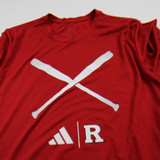 Rutgers Scarlet Knights adidas Aeroready Short Sleeve Shirt Men's Red New L-TOPS-145788