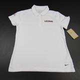 UConn Huskies Nike Dri-Fit Polo Women's White New with Tags S TOPS-145840