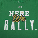 Notre Dame Fighting Irish Under Armour HeatGear Short Sleeve Shirt Women's New Green S-TOPS-146694