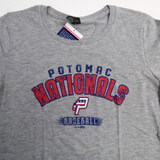 Potomac Nationals Anvil Short Sleeve Shirt Women's Gray New with Tags S TOPS-146713