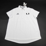 Miami Hurricanes adidas Aeroready Polo Women's New with Tags L TOPS-146888