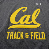 California Golden Bears Under Armour HeatGear Short Sleeve Shirt Women's New Gray/Yellow XS-TOPS-147070