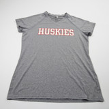 NIU Huskies adidas Short Sleeve Shirt Women's Gray Used Multiple Sizes TOPS-147272