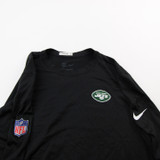 New York Jets Nike NFL On Field Nike Tee Long Sleeve Shirt Men's Black Used 3XL-TOPS-147475
