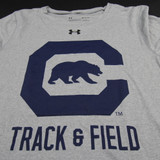 California Golden Bears Under Armour HeatGear Short Sleeve Shirt Women's New Light Gray S-TOPS-147616